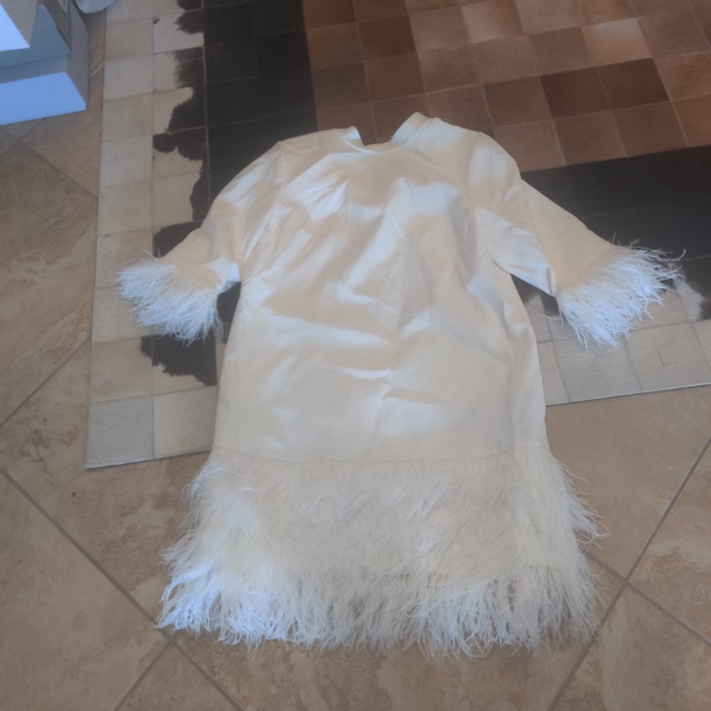 Kate Spade Feather Dress Size 16 New $898.00